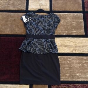 Black And Grey A.BYER Short-sleeved Dress